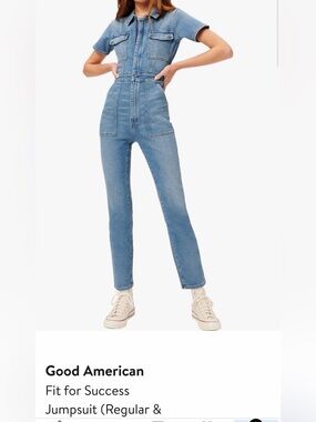 Good American Blue274 denim jumpsuit